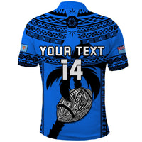 Custom Text And Number Fiji Rugby Polo Shirt Fijian Drua Super Polynesian Special Tapa Pattern - Wonder Print Shop