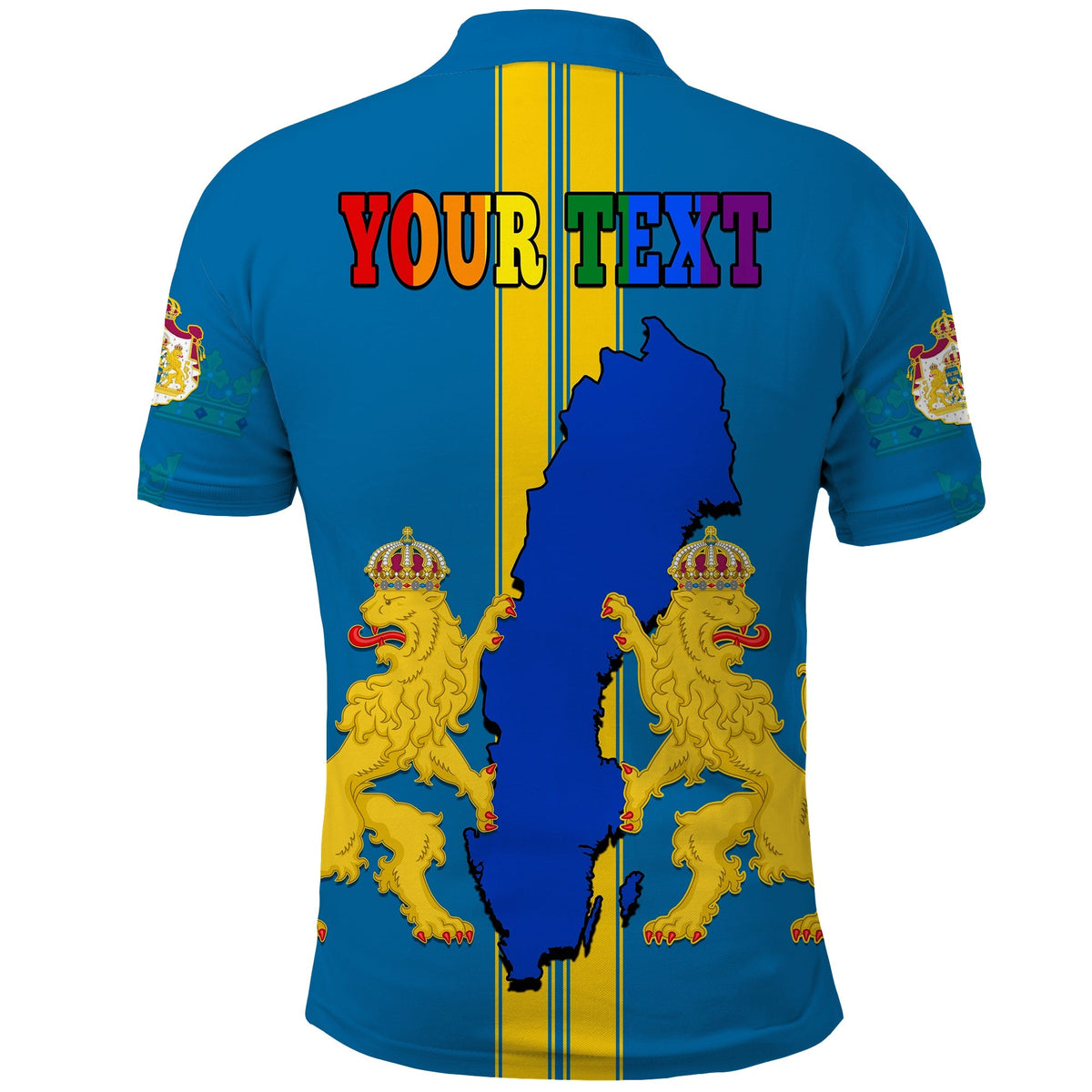 Custom Sweden LGBT Day Polo Shirt Be Proud Of Who You Are - Wonder Print Shop