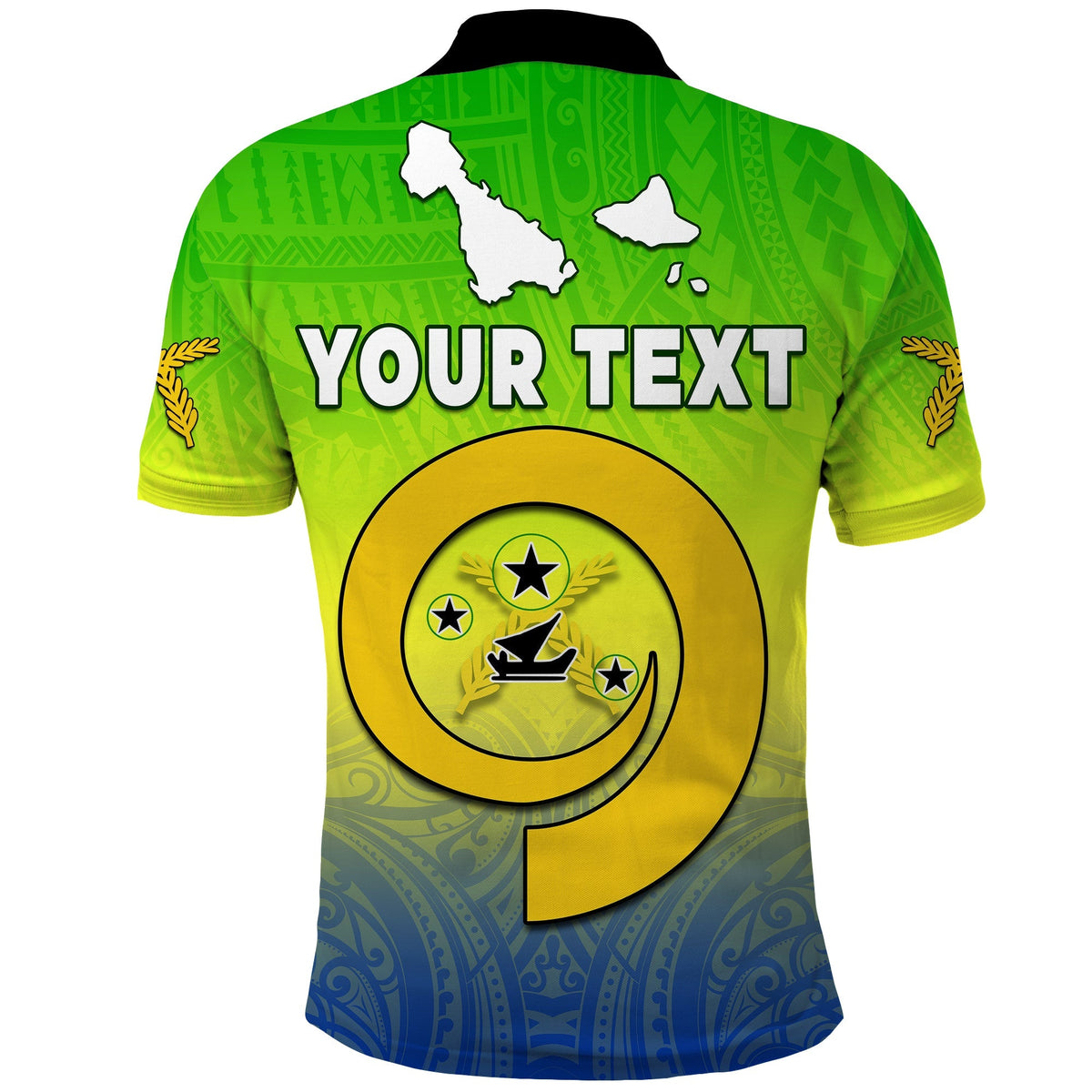 Custom Malampa Province Polo Shirt Native Canoe Mix Vanuatu Pig Tusk Green Version - Wonder Print Shop