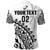 Custom Text And Number Fiji Rugby Polo Shirt Fijian Cibi Dance Tapa Pattern White - Wonder Print Shop