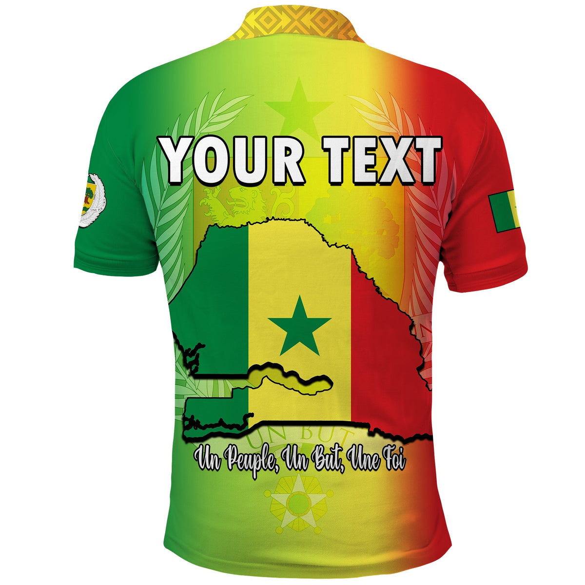 Custom Senegal Polo Shirt Lion With Senegal Map Reggae Style - Wonder Print Shop