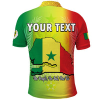 Custom Senegal Polo Shirt Lion With Senegal Map Reggae Style - Wonder Print Shop