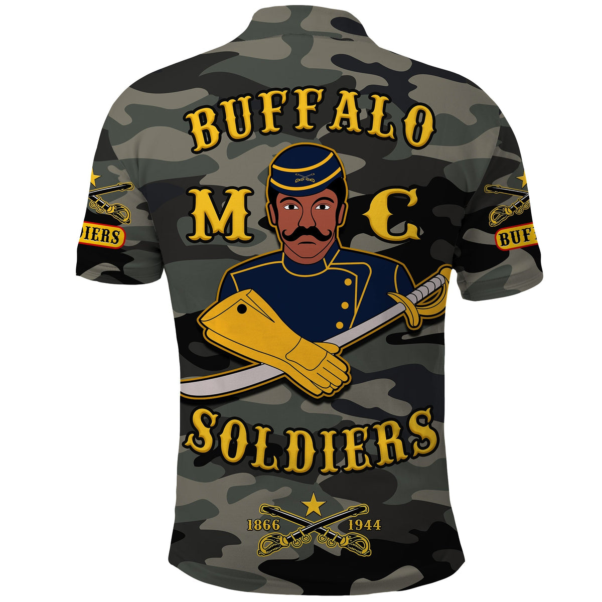 Custom Buffalo Soldiers Polo Shirt Camouflage Unique LT13 - Wonder Print Shop