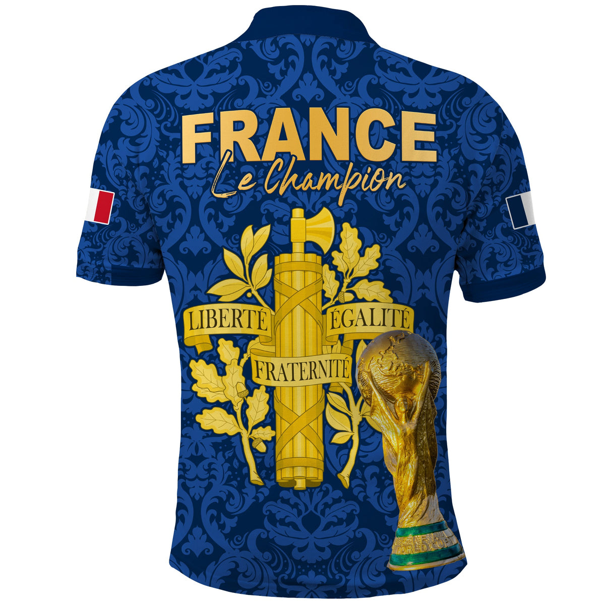 France Football Polo Shirt Elegant Lily World Cup Les Bleus Le Champion LT13 - Wonder Print Shop