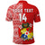 Custom Text And Number Tonga Polo Shirt Tongan Coat Of Arms Ngatu Pattern - Wonder Print Shop