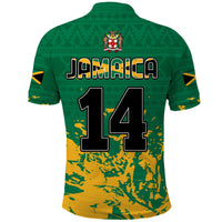 Jamaica Athletics Polo Shirt Jamaican Flag With African Pattern Sporty Style - Wonder Print Shop