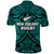 New Zealand Silver Fern Rugby Polo Shirt All Black Turquoise NZ Maori Pattern LT13 - Wonder Print Shop