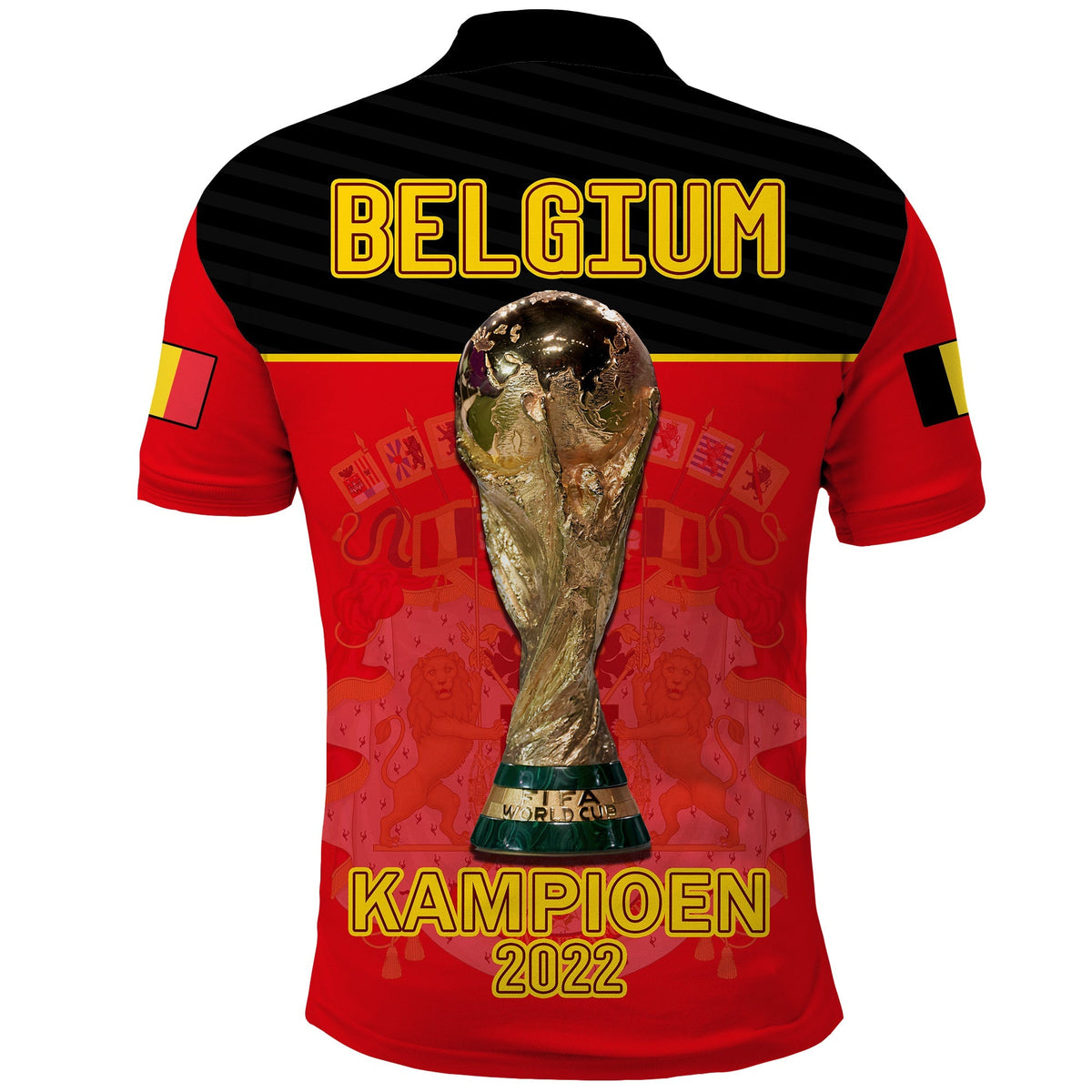 Belgium Polo Shirt Football 2022 De Rode Duivels Sporty Style - Wonder Print Shop