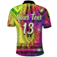 (Custom Text and Number) African Polo Shirt Tie Dye Special Dashiki Pattern LT13 - Wonder Print Shop