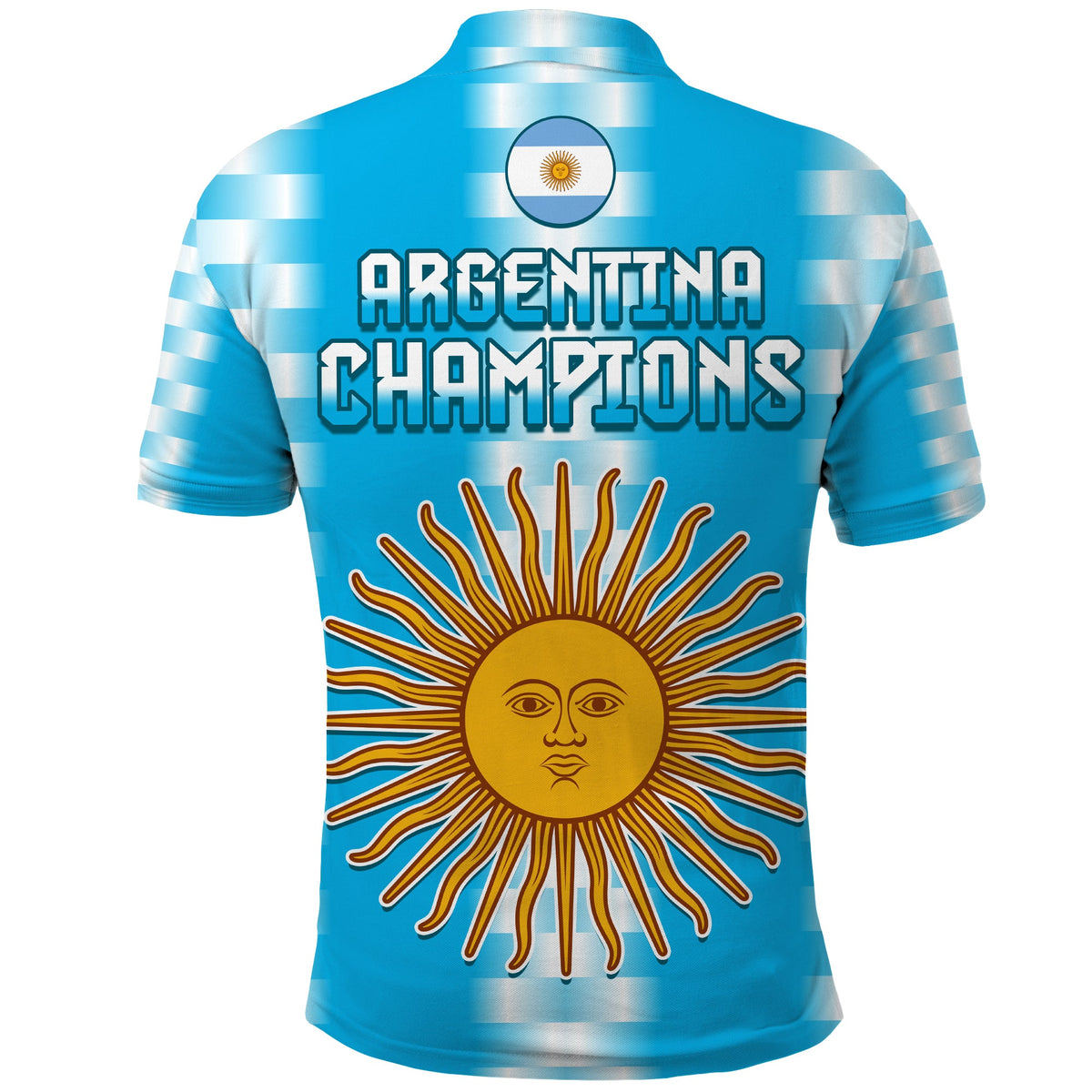 Argentina Football Champions Polo Shirt La Albiceleste GOAT LT13 - Wonder Print Shop