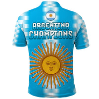 Argentina Football Champions Polo Shirt La Albiceleste GOAT LT13 - Wonder Print Shop