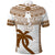 Custom Text And Number Fiji Rugby Polo Shirt Pacific The Bati Brown Fijian Tapa - Wonder Print Shop