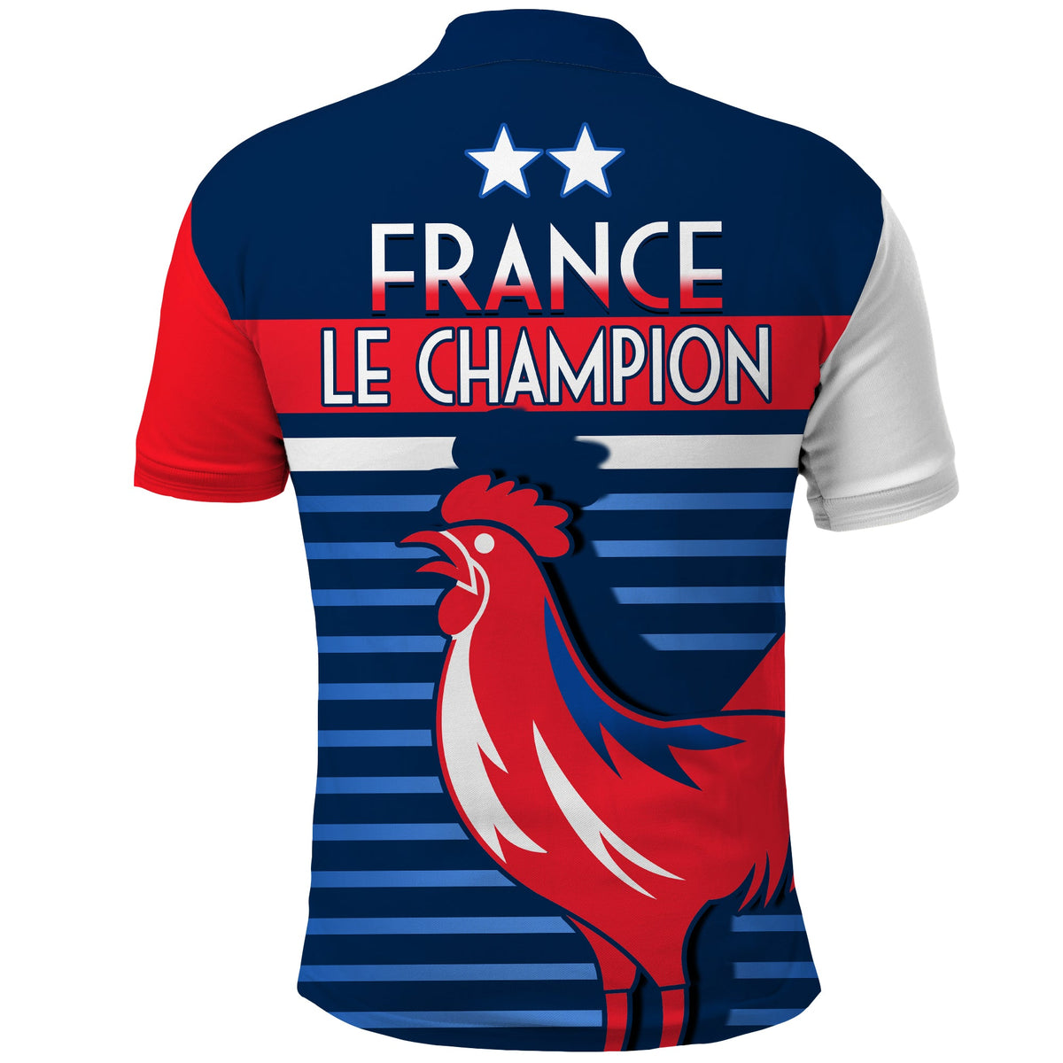 France Football The Blues Polo Shirt Les Bleus Le Champion 2022 World Cup LT13 - Wonder Print Shop