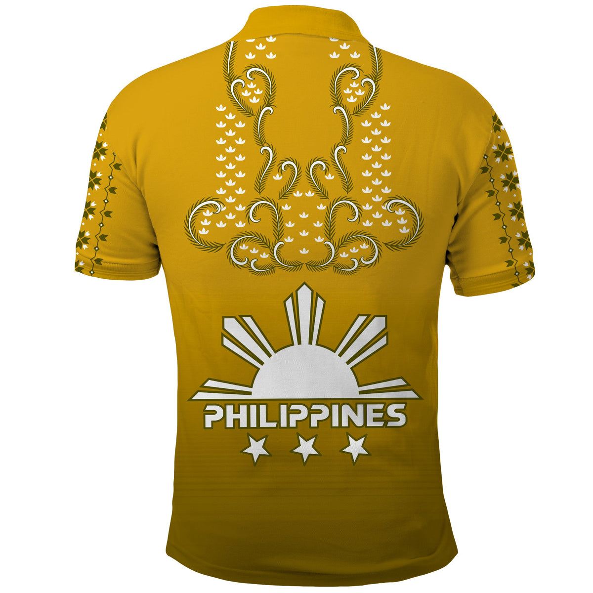 Philippines Polo Shirt Sun Filipino Gold Barong LT13 - Wonder Print Shop