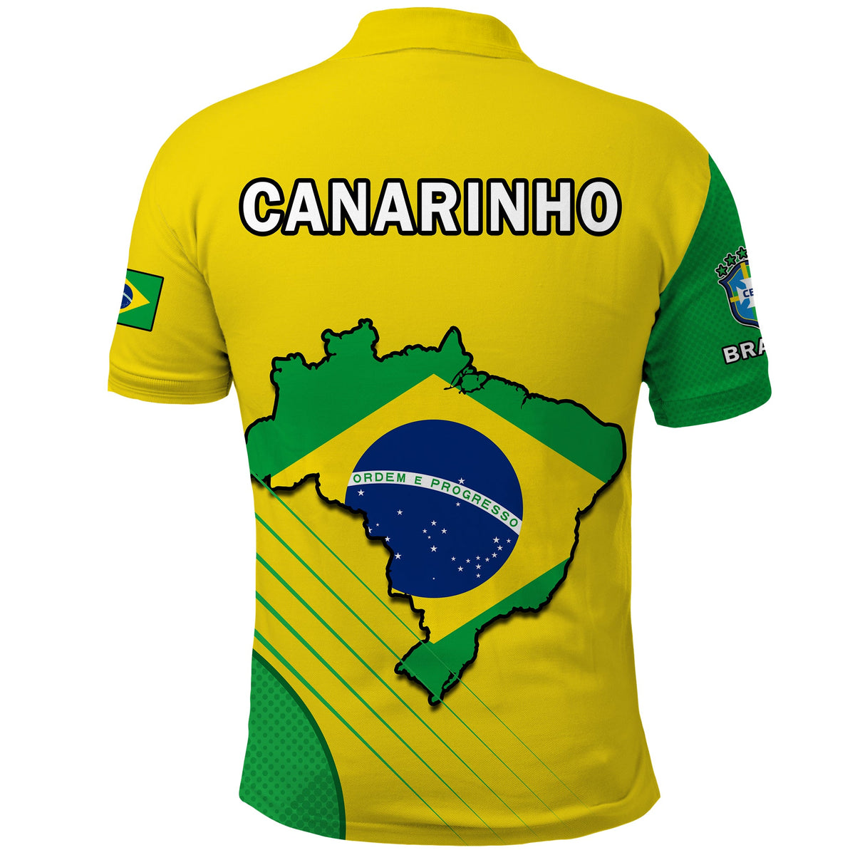 Brazil Football Polo Shirt Brasil Map Come On Canarinho Sporty Style - Wonder Print Shop