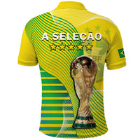 Brazil Football Polo Shirt Canarinha Champions WC 2022 - Wonder Print Shop