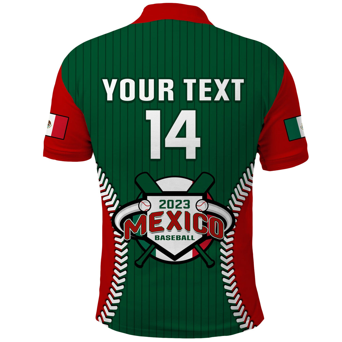 (Custom Text And Number) Mexico Polo Shirt Baseball Sporty Style - Wonder Print Shop