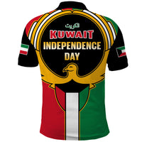 Kuwait Polo Shirt Happy Independence Day With Coat Of Arms - Wonder Print Shop