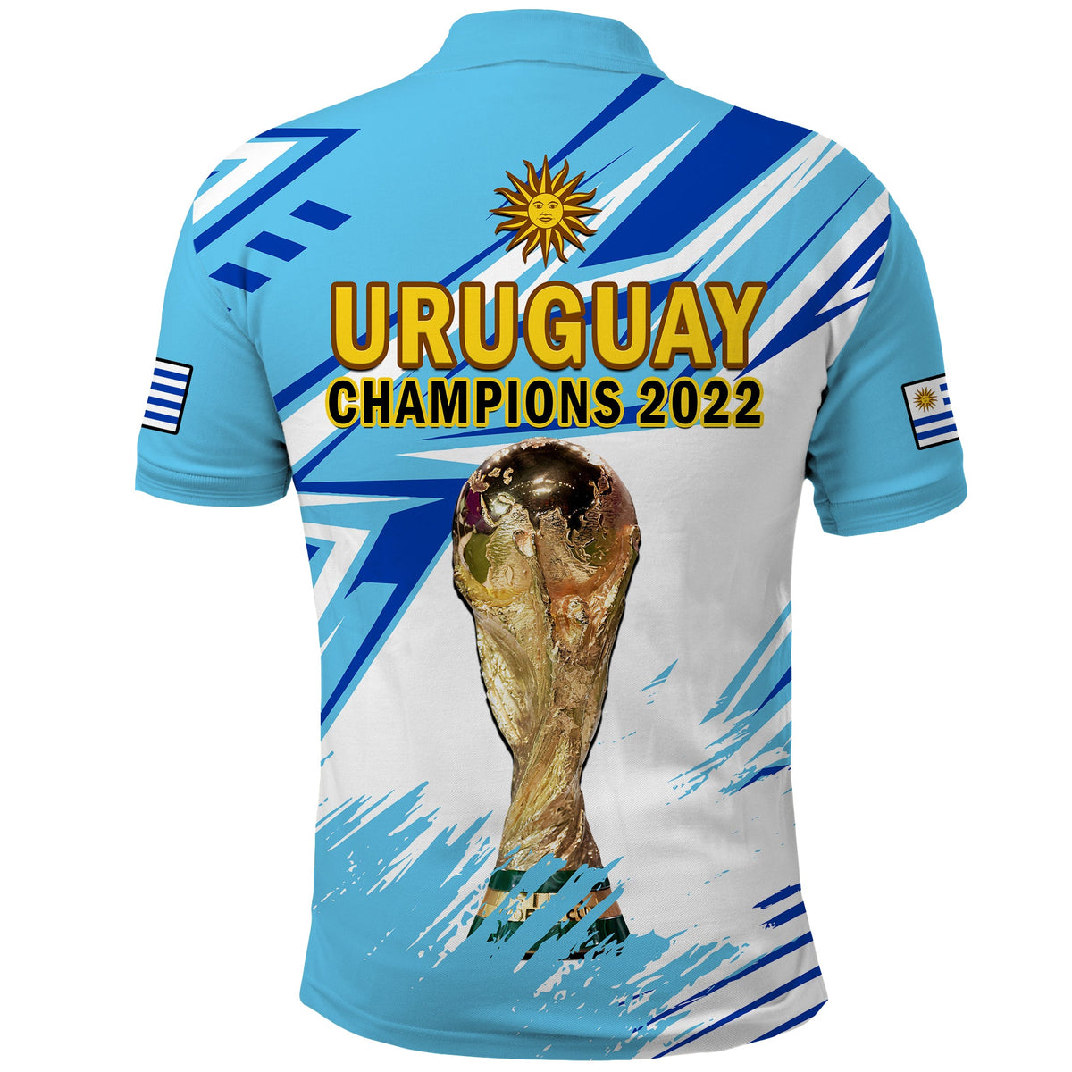 Uruguay Football Polo Shirt La Celeste WC 2022 Sporty Style - Wonder Print Shop