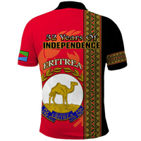 Eritrea Polo Shirt African Pattern Happy Independence Day Version Black - Wonder Print Shop