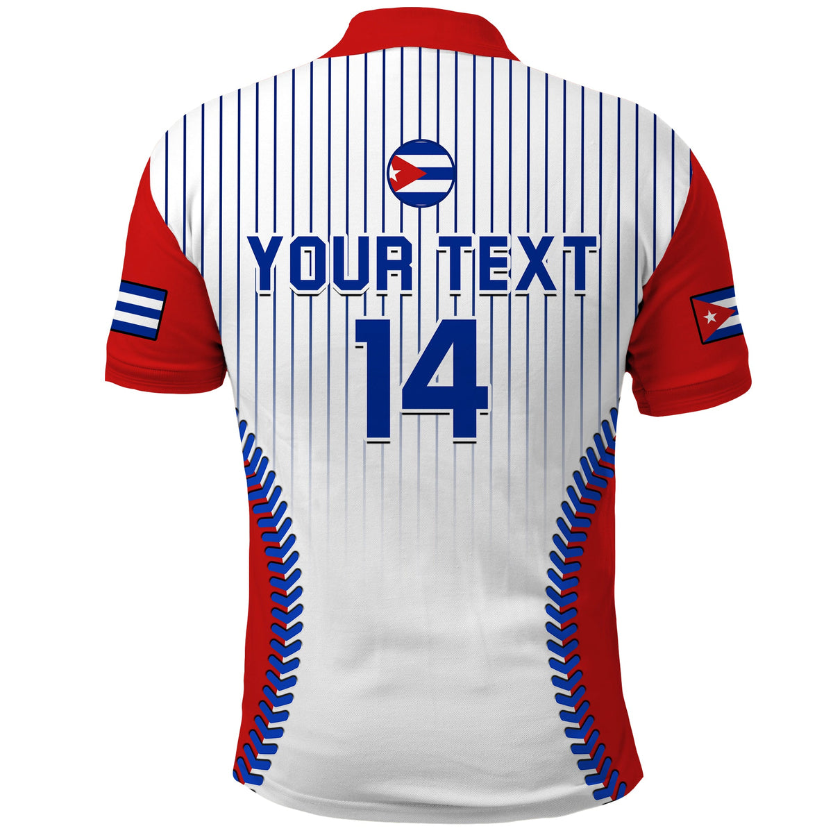 (Custom Text And Number) Cuba Polo Shirt Baseball Sporty Style - Wonder Print Shop