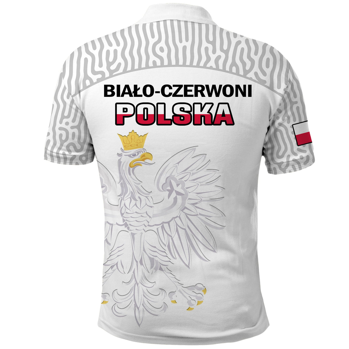 Poland Football Polo Shirt Polska Football 2022 White - Wonder Print Shop