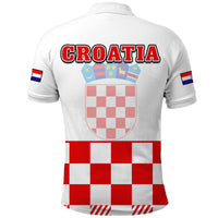 Croatia Football Polo Shirt Hrvatska Checkerboard Red Version - Wonder Print Shop