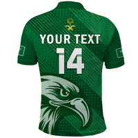 (Custom Text And Number) Saudi Arabia Football Polo Shirt Green Falcons Football 2022 - Wonder Print Shop