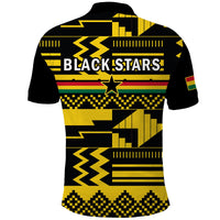 Ghana Football Polo Shirt Black Stars Kente Football 2022 Yellow - Wonder Print Shop
