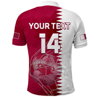 (Custom Text And Number) Qatar Football Polo Shirt Annabi Champions Proud WC 2022 - Wonder Print Shop