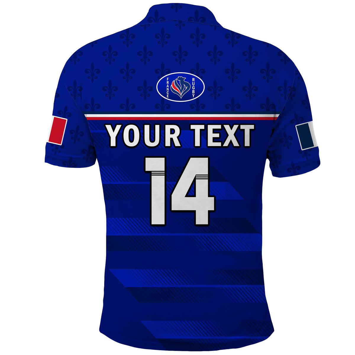 (Custom Text And Number) France Rugby Polo Shirt Outgoing Tour Allez Les Bleus - Wonder Print Shop