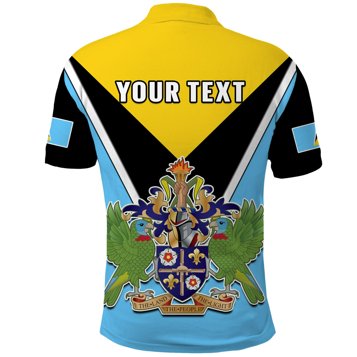 Custom Saint Lucia Polo Shirt Happy 44 Years Of Independence - Wonder Print Shop