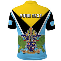 Custom Saint Lucia Polo Shirt Happy 44 Years Of Independence - Wonder Print Shop