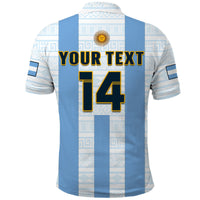 (Custom Text And Number) Argentina Football Polo Shirt World Cup La Albiceleste 3rd Champions Proud - Wonder Print Shop