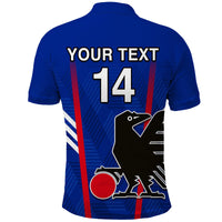 (Custom Text and Number) Japan Football Polo Shirt Samurai Blue Football 2022 - Wonder Print Shop