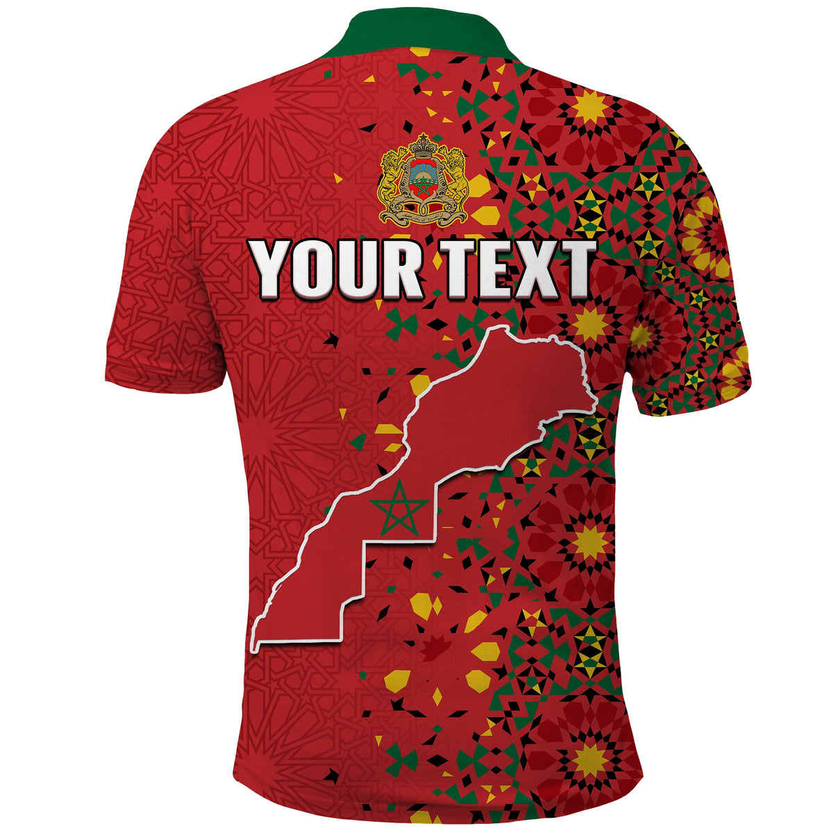 Custom Western Sahara Morocco Polo Shirt Map Red Moroccan Is Always In My Heart - Wonder Print Shop