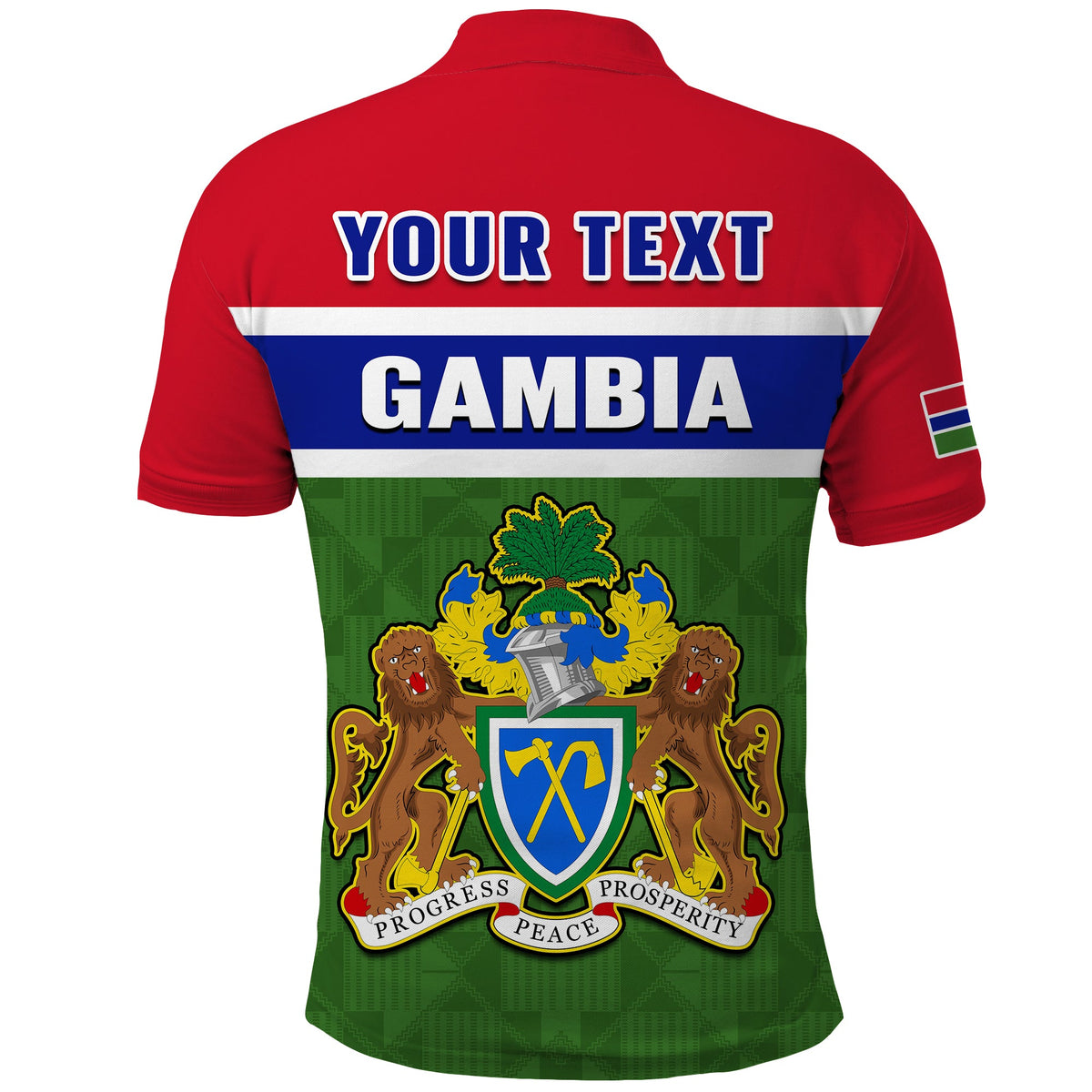 Custom Gambia Polo Shirt Happy 58th Independence Anniversary Flag Style - Wonder Print Shop