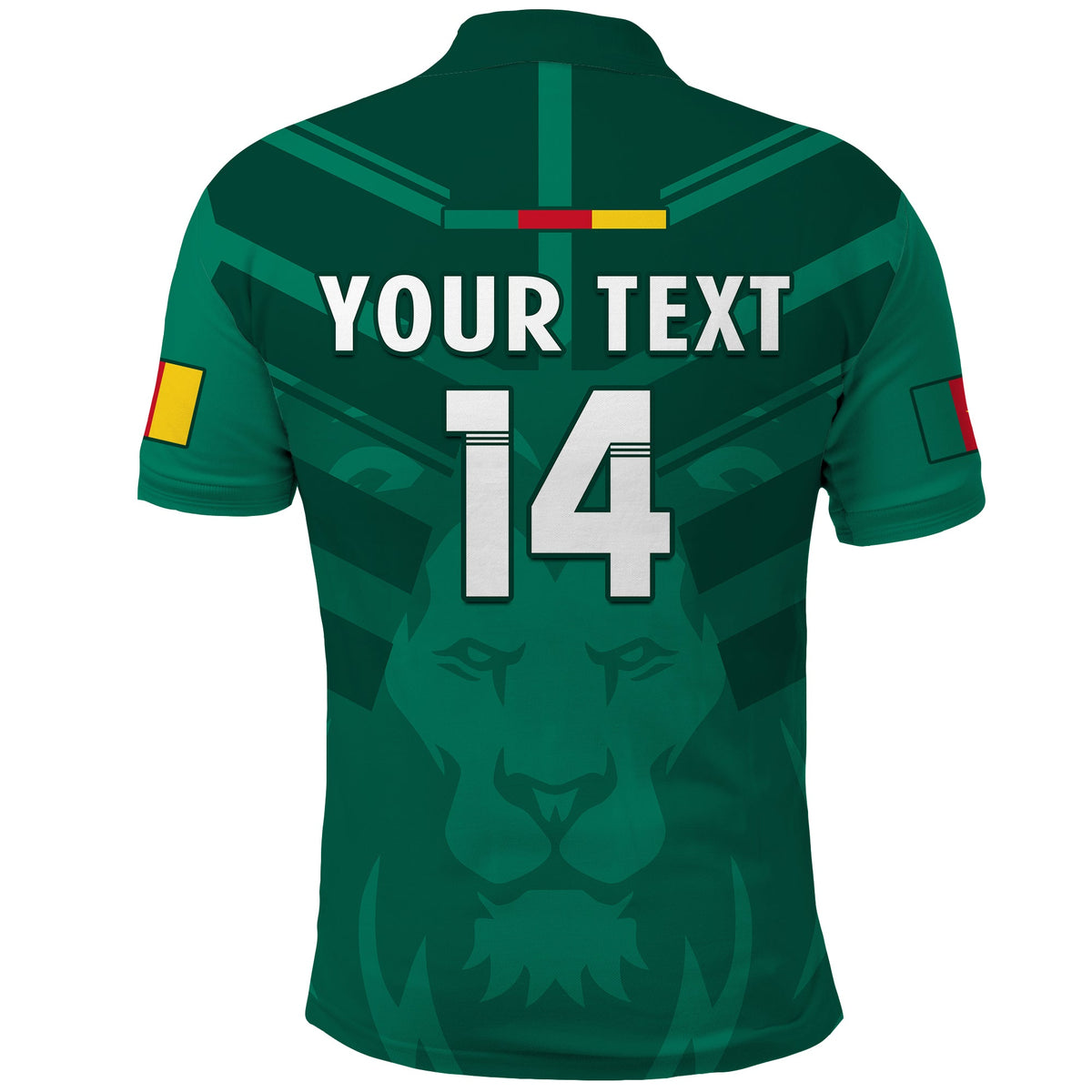 (Custom Text And Number) Cameroon Football Polo Shirt Les Lions Indomptables Green Football 2022 - Wonder Print Shop
