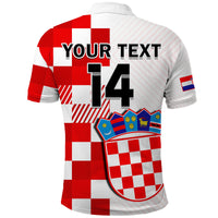 (Custom Text And Number) Croatia Football Polo Shirt Hrvatska Checkerboard Champions WC 2022 - Wonder Print Shop