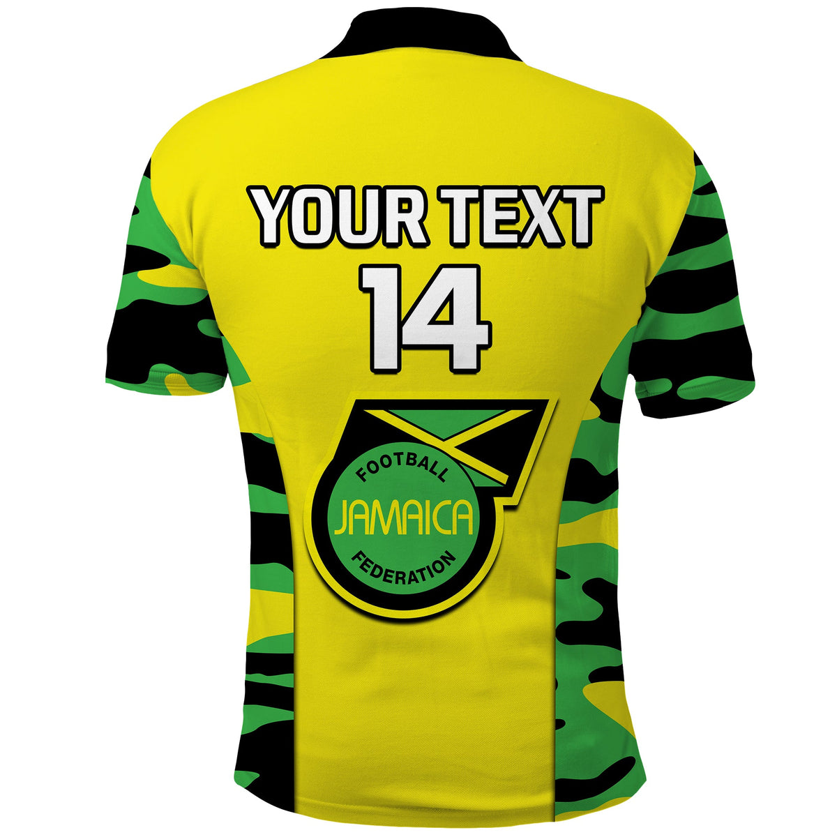 (Custom Text And Number) Jamaica Football Polo Shirt Reggae Girlz 2023 Cup Of Nations Ver.02 - Wonder Print Shop