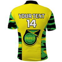 (Custom Text And Number) Jamaica Football Polo Shirt Reggae Girlz 2023 Cup Of Nations Ver.02 - Wonder Print Shop