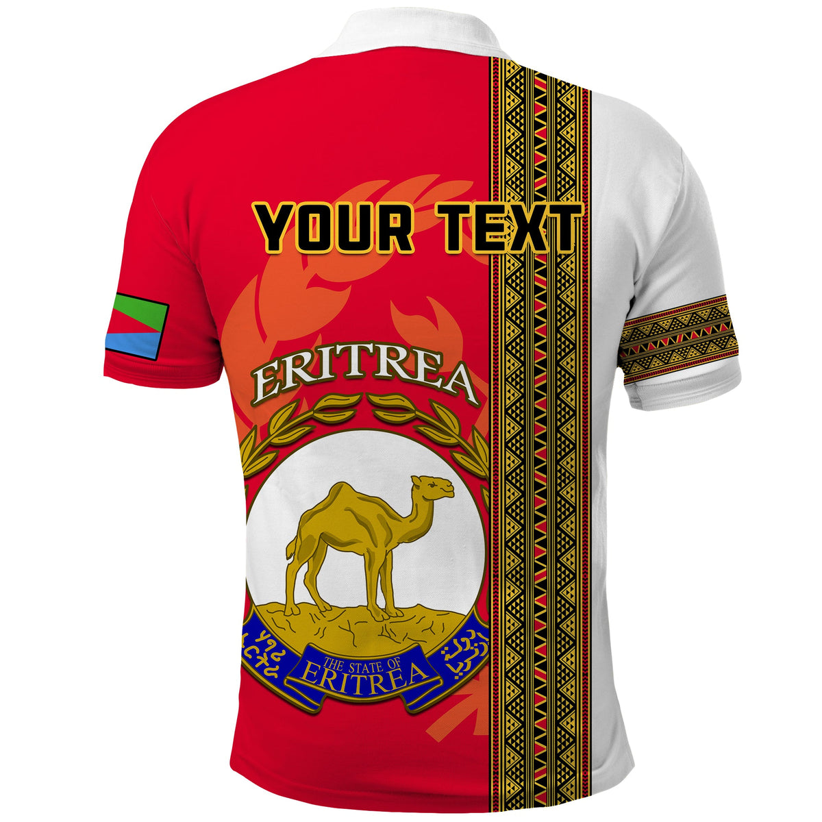 Custom Eritrea Polo Shirt African Pattern Happy Independence Day Version White - Wonder Print Shop