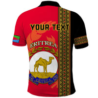 Custom Eritrea Polo Shirt African Pattern Happy Independence Day Version Black - Wonder Print Shop