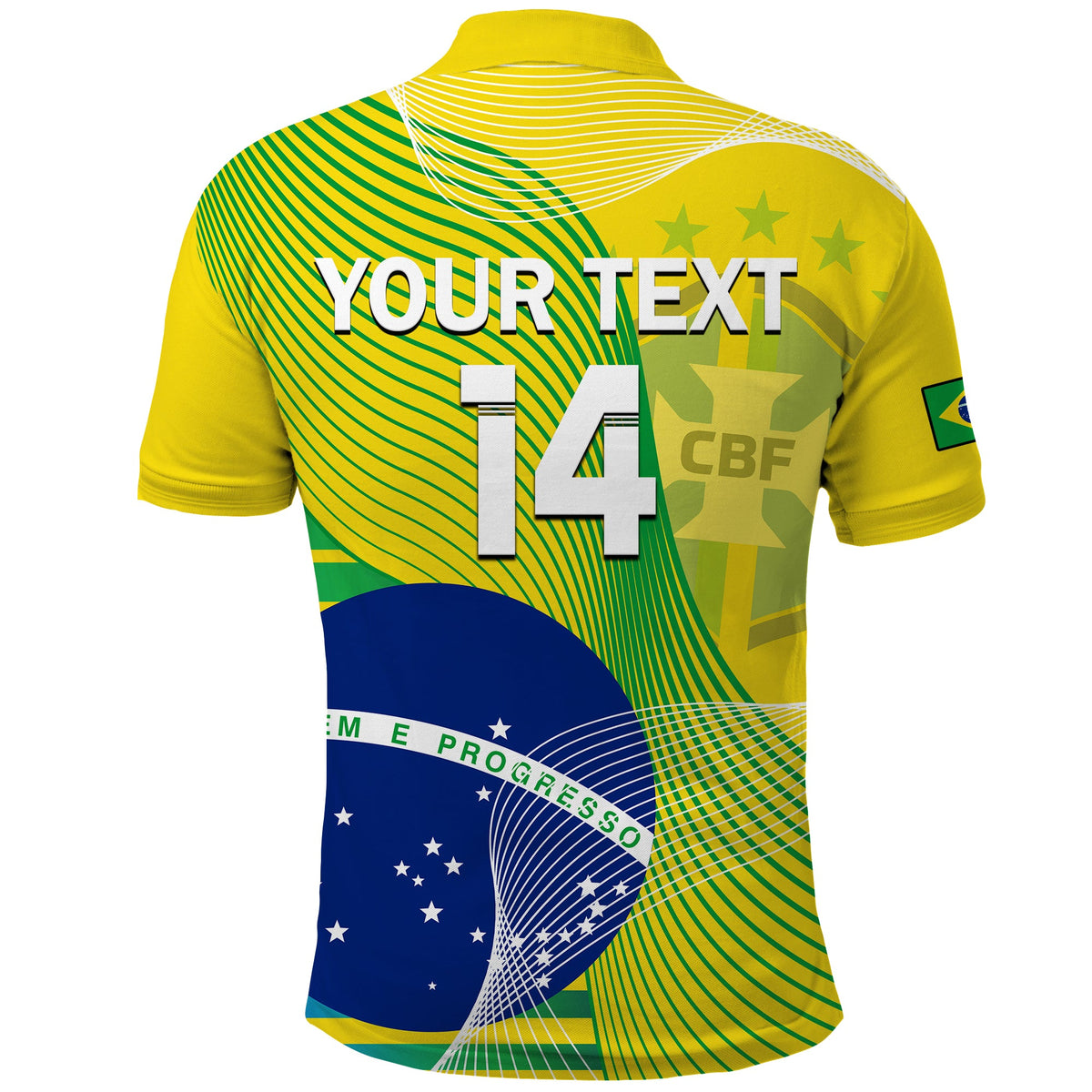(Custom Text And Number) Brazil Football Polo Shirt Canarinha Champions WC 2022 - Wonder Print Shop