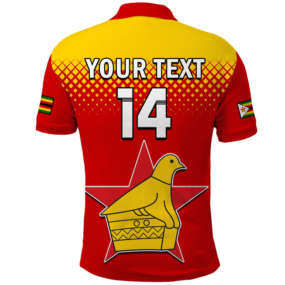 (Custom Text And Number) Zimbabwe Cricket Polo Shirt The Chevrons ODI Style - Wonder Print Shop