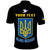 Custom Ukraine Polo Shirt Ukraine Gold Trident Slava Ukraini Black - Wonder Print Shop