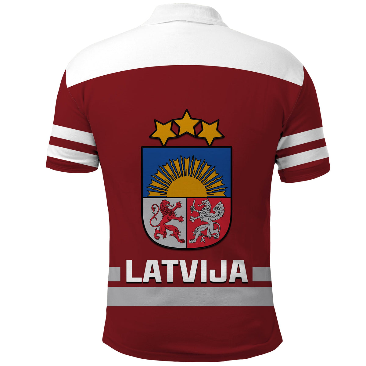 Latvia Hockey Polo Shirt 2023 Red Sporty Style - Wonder Print Shop