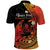 Custom Polynesian Polo Shirt Maui Fish Hook Orange Gradient Version - Wonder Print Shop