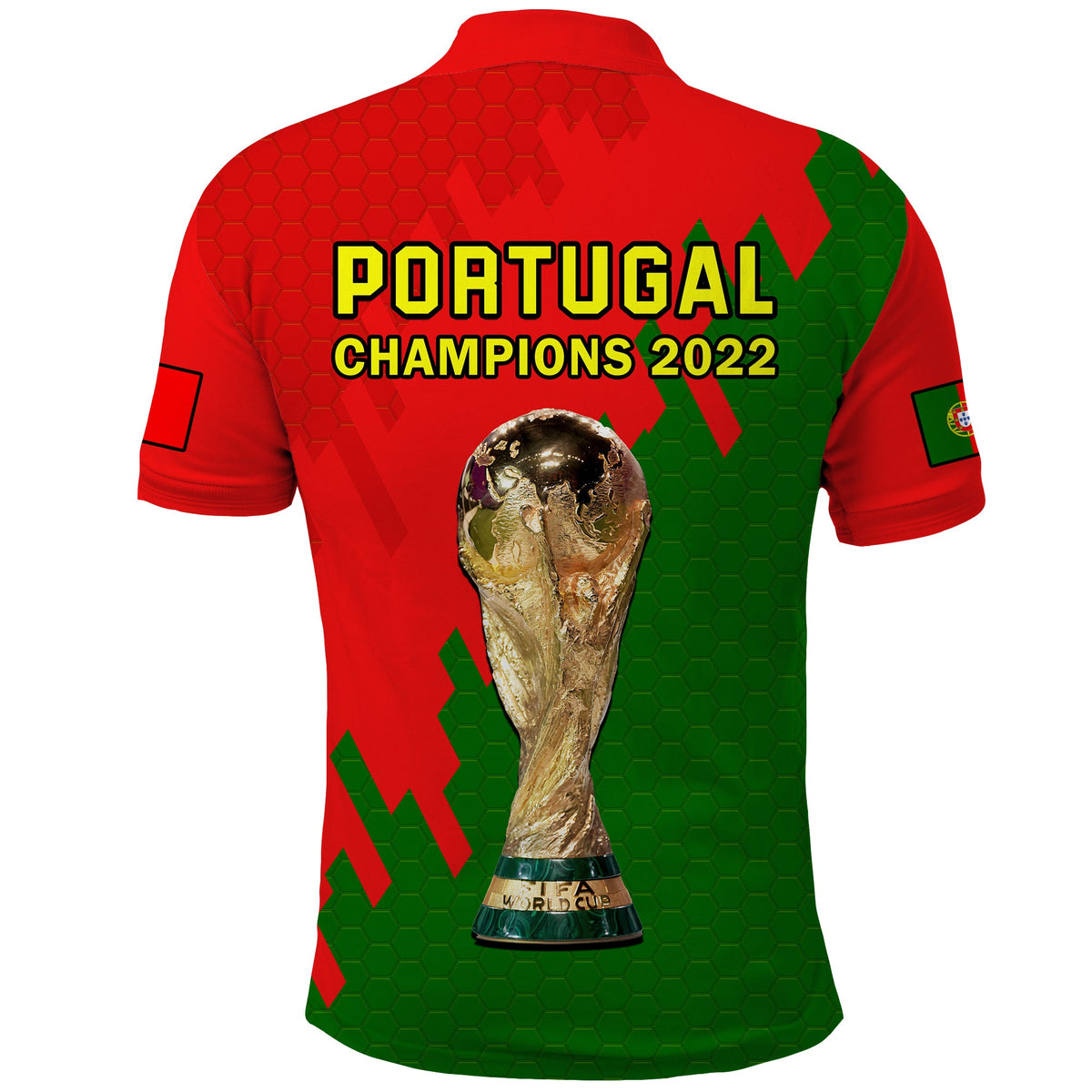Portugal Football Polo Shirt Champions WC 2022 - Wonder Print Shop