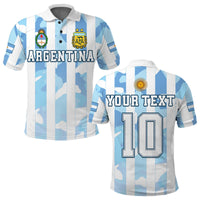 Custom Argentina Football Polo Shirt AFA Champions 2022 Sporty Style - Wonder Print Shop